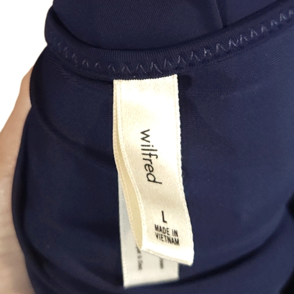 Wilfred Aritzia Noé Bodysuit Knotted Cut-out 1-piece Swimsuit in Navy Women's L - Picture 8 of 8